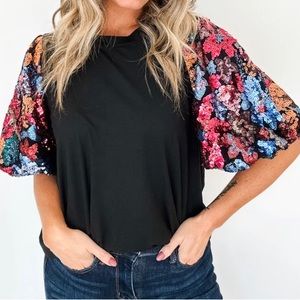 Sequins Haptics top size small